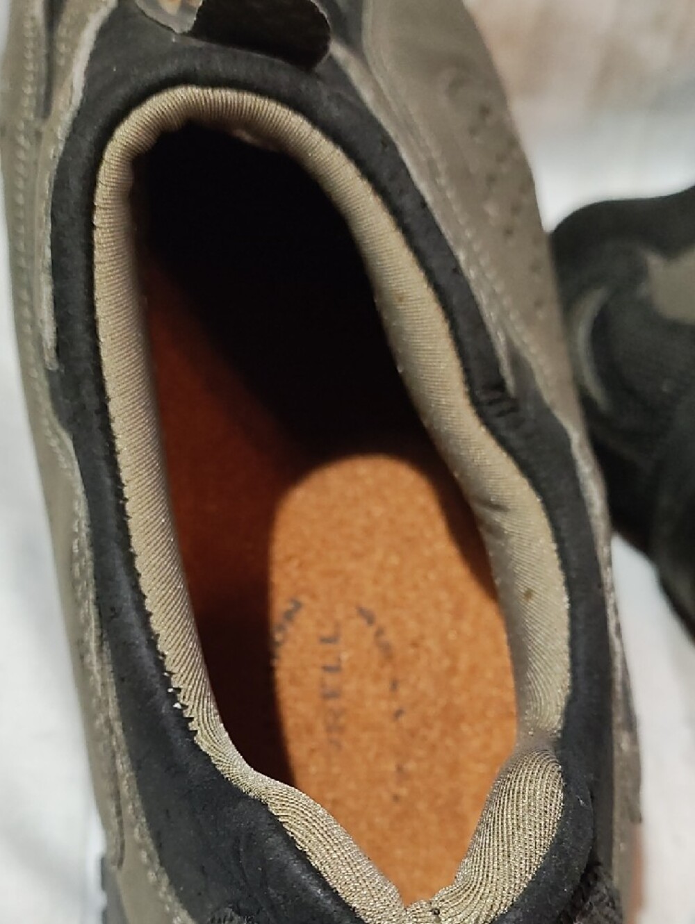 Merrell Women's Olive Green and Black Slip-On Trail Sneakers - Picture 5 of 7
